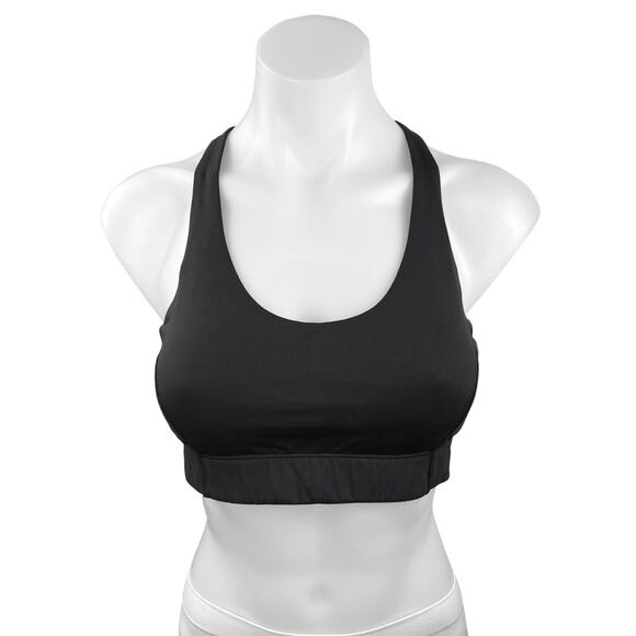 Outdoor Voices Black Scoop Neck Racerback Cutout Yoga Athletic Sports Bra Size S - Picture 1 of 4